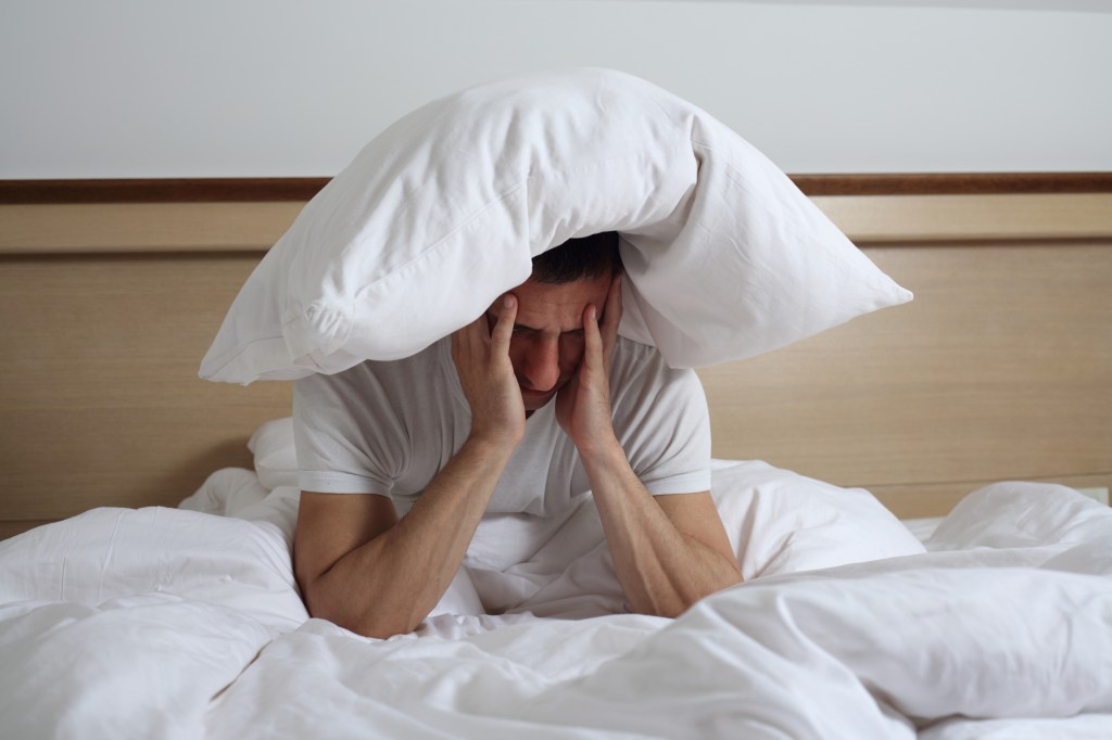 Sleep disorders and problems. The man who struggles with insomnia.