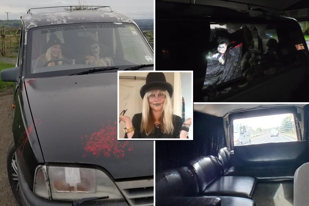 Halloween Super Fan Turns Hearse into Scary Van